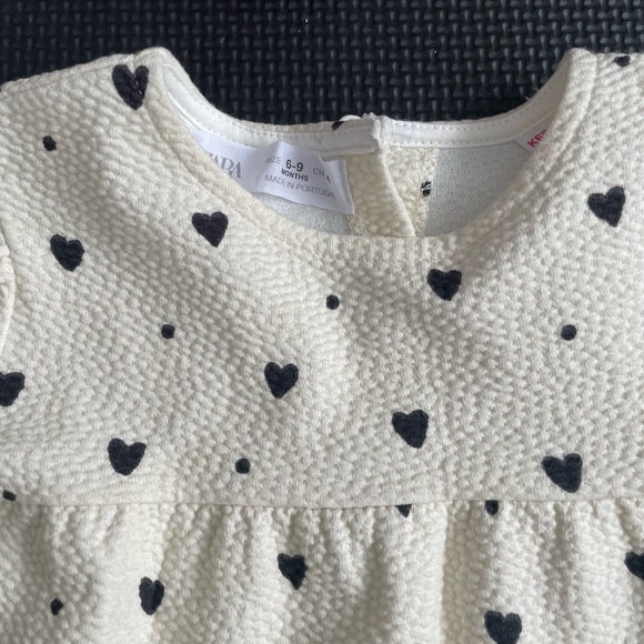 Zara Dresses Zara Baby White Dress With Hearts Poshmark